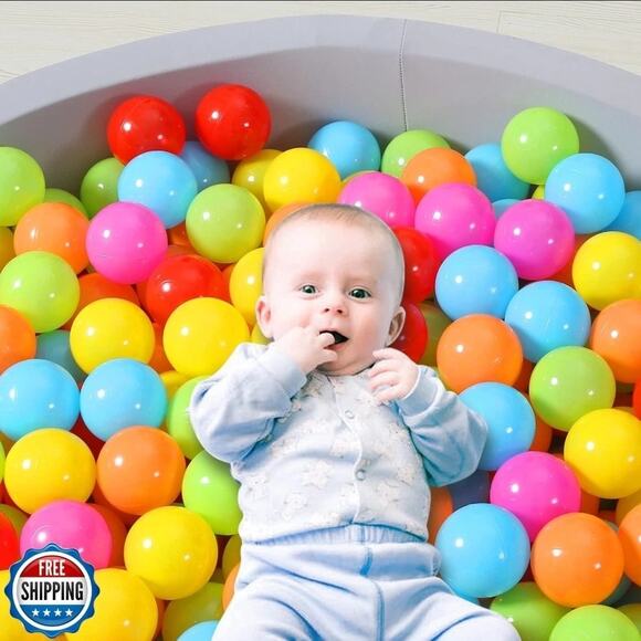 500 Ball Pit Balls Multi-Color Plastic Balls for Ball Pits - Picture 3 of 5
